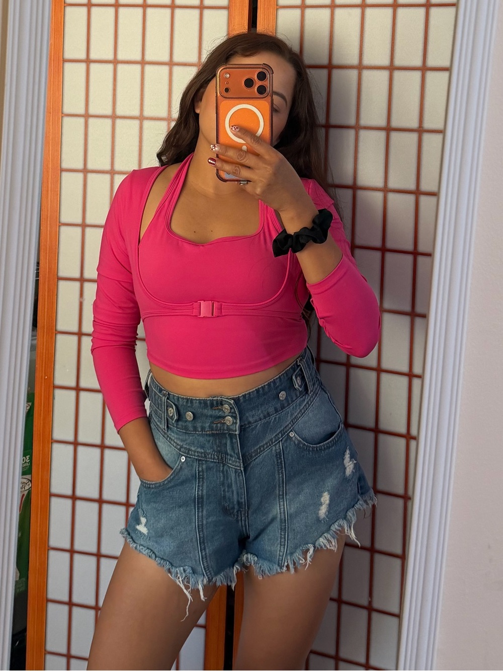 HALARA Pink Layered One-Shoulder Crop Top - Picture 7 of 7
